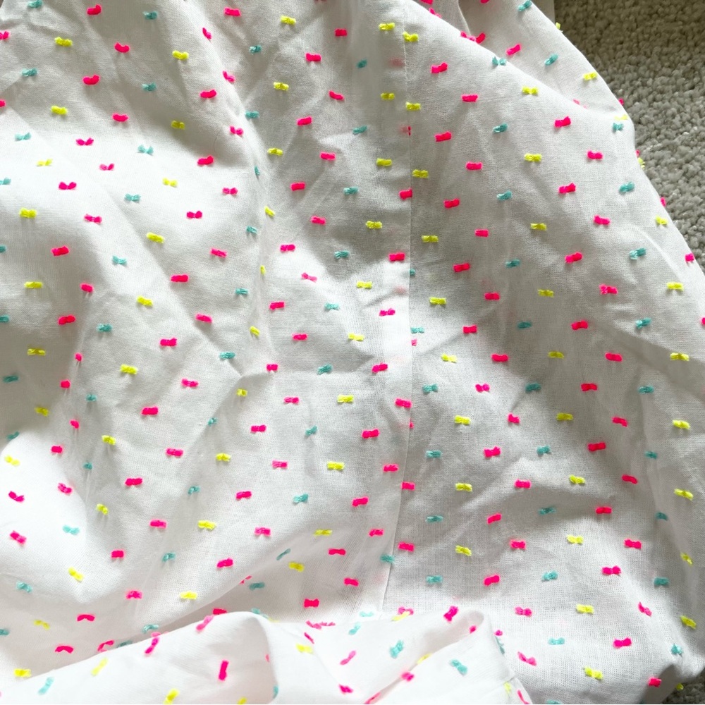 SAIL TO SABLE STS NWT NEON SWISS DOT SHIFT DRESS W/ FRINGE DETAILS VACATION - Picture 3 of 7